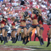 Did the Buccaneers' cheerleaders try to distract the Vikings?