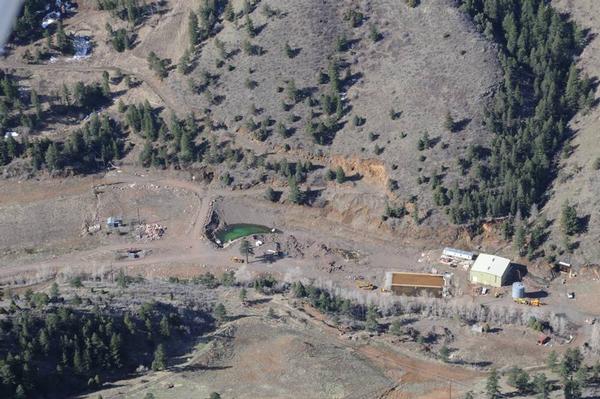 A photo produced by mining inspectors shows the Schwartzwalder mine west of Denver along Ralston Creek.