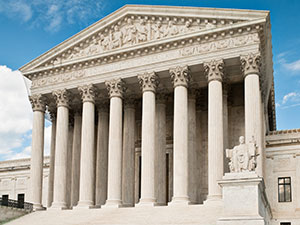 The United States Supreme Court building in Washington DC.
