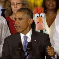 Obama and Beaker