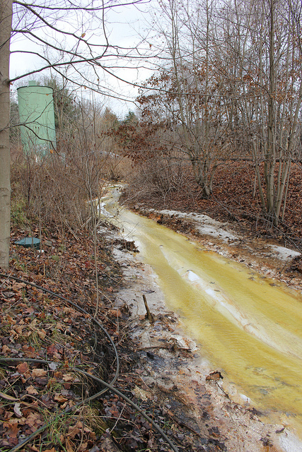 polluted creek