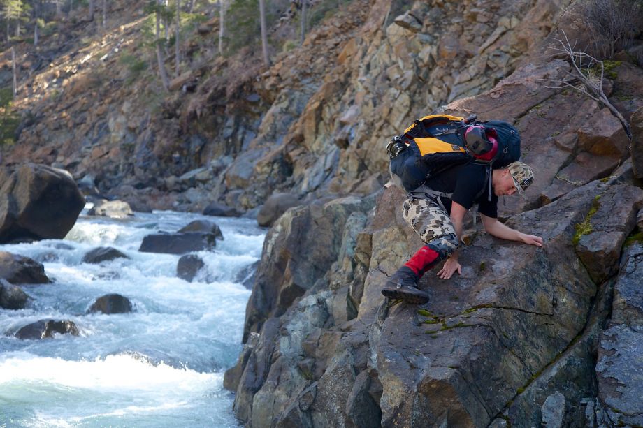 Daniel Wakefield Pasley makes his way along Baldface Creek in Oregon, which could be hurt by a potential nickel mine. Photo: Zachary Collier