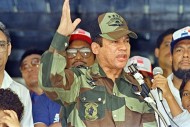 General Manuel Antonio Noriega on May 20, 1988 in Panama City