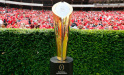 The College Football Playoff National Championship Trophy is seen on the field prior to the game between the Georgia Bulldogs and the Tennessee Volunteers at Sanford Stadium on September 27, 2014 in Athens, Georgia. (Photo by Kevin C. Cox/Getty Images)