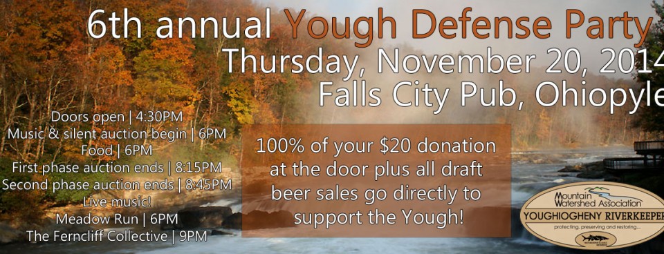 Join us on 11/20 for the 2014 Yough Defense Party!