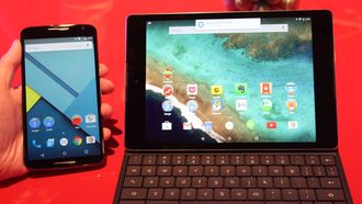 The new Nexus 6 phone and Nexus 9 tablet.