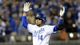 Game 2 in Kansas City: Royals second baseman Omar Infante