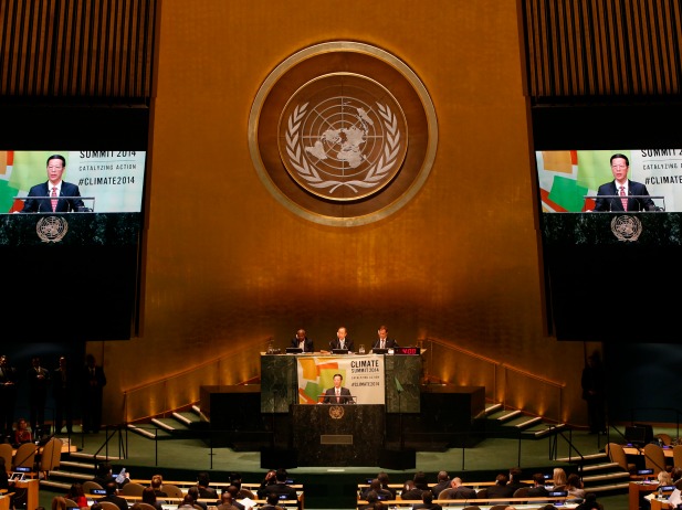 zhang gaoli UN climate summit New York