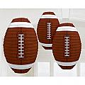 Sports Lanterns Football 9.5in Paper - 3 count