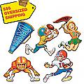 Cutouts Football Assortment 18in - 5 count