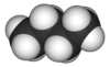 Spacefill model of butane