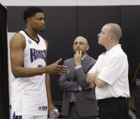 Rudy Gay, Pete D'Alessandro, Michael Malone