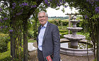 former head of the Bank Of England Mervyn King in the garden of his home in Kent