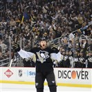  Paul Martin celebrates his assist on playoff goal against Columbus at the Consol Energy Center in April.