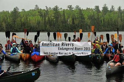 Wilderness Supporters gathered together during our 2013 floatilla on the Kawishiwi River.