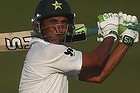 Hat-trick of centuries: Younis Khan sends one towards the ropes in Abu Dhabi.