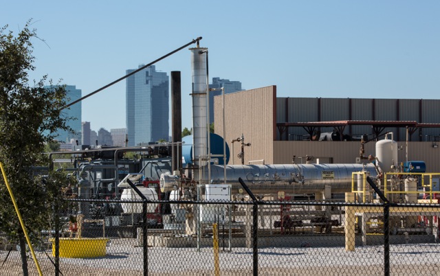 Fort Worth, Texas. Chesapeake Energy industrial site in the Barnett Shale  ©2013 Julie Dermansky