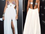 Rihanna Flashes Chest & Stockings In Sexy Dress At amfAR Gala