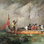 Historic print of the Voyageurs by Frances Anne Hopkins