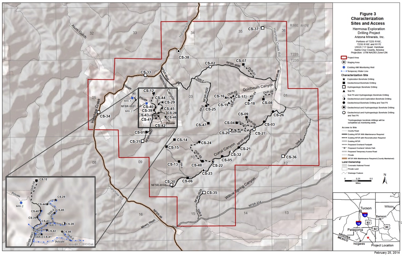 Hermosa Drilling Project Map