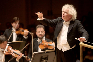 Simon Rattle will conduct the Berlin Philharmonic and the Radio Choir Berlin in the American premiere of his staged version of Bach’s “St. Matthew Passion.”