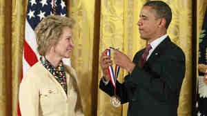 Caltech biochemical engineer Frances Arnold was awarded a National Medal of Technology and Innovation by President Obama in 2013.