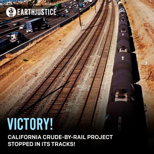 Photo: VICTORY! A California regulatory agency has reversed course and revoked Inter-State Oil Company’s permits to build and operate a crude-by-rail terminal 7 miles north of Sacramento. ejus.tc/1vOcACQ 

Just one month after Earthjustice filed a lawsuit challenging the air district for rubber-stamping the permits, the agency admitted the permits were issued in error, forcing the oil company to stop operations.

The permits allowed Inter-State to transfer highly explosive and toxic Bakken crude oil from rail to truck and were issued without public or environmental review. Their vision? Outdated freight cars carrying highly volatile fossil fuels along aging railways through residential areas.  

This is the first crude transport project that has been stopped dead in its tracks in California. Click SHARE or LIKE to celebrate communities’ right to hold agencies accountable. Share your thoughts below.