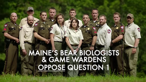 A ballot measure in Maine over bear-baiting has drawn ads from both sides of the debate, including this one from the Maine Wildlife Conservation Council, which opposes the measure.