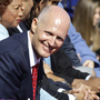 Florida Gov. Rick Scott smiles during inauguration ceremonies in Tallahassee Tuesday. Scott defeated incumbent Charlie Crist, who had been elected as a Republican.
