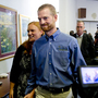 Ebola survivor Dr. Kent Brantly and his wife, Amber, leave a news conference after his release from Emory University Hospital on Aug. 21.