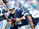 Tony Romo #9 makes a hand off to DeMarco Murray #29 of the Dallas Cowboys runs the ball against the Tennessee Titans  at LP Field on September 14, 2014 in Nashville, Tennessee.  (Photo by Wesley Hitt/Getty Images)