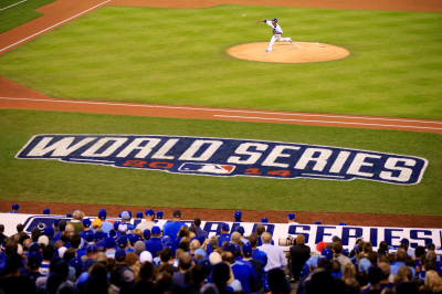 The start of World Series Game Six, Tuesday night in Kansas City. (Jamie Squire/Getty Images)