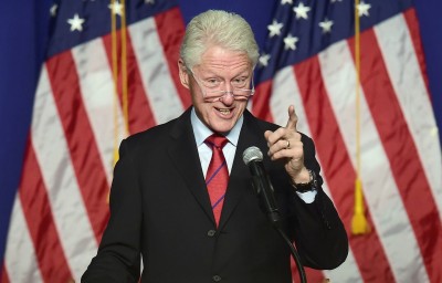 Former President Bill Clinton during a get-out-the-vote rally on Wednesday in Oxnard. (Frederic J. Brown/AFP-Getty Images)