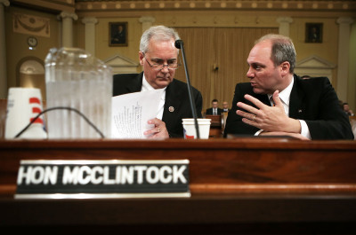Rep. Tom McClintock, left, during a House hearing last year on the federal government's debt limit. (Alex Wong/Getty Images)