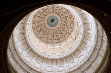Detail of Texas Capitol dome.