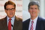 Texas Gov. Rick Perry, left, and Judge Bert Richardson, right.