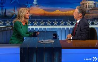Democratic nominee for governor Wendy Davis appeared on "The Daily Show With Jon Stewart" on Monday, Oct. 27, 2014 in Austin, Texas.