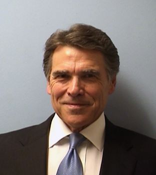 Gov. Rick Perry was booked Tuesday in Austin on two felony indictments of abuse of power. Photo: HOPD / APD