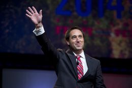 Sen. Glenn Hegar, candidate for State Comptroller, onstage at the State Republican Convention June 6, 2014.