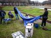 Sarath Chay (left to right), Robert Andrews and Johnny Chiovini, participants in the Occupy Houston movement, pack up their belongings at Tranquility Park before police officers moved in and took over the park  after sunset on Mayor Annise Parker's orders, Monday, Feb. 13, 2012, in Houston. 

The move comes approximately four months after Occupy Houston movement began. "I told Occupy Houston leaders in January they need to decide the next phase for their effort," said Mayor Annise Parker. "I support their right to free speech and I'm sympathetic to their call for reform of the financial system, but they can't simply continue to occupy a space indefinitely. We have to get the area ready for the spring festivals and that necessitates their leaving."

( Michael Paulsen / Houston Chronicle )