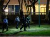 Houston Police Officers walk through Tranquility Park looking for Occupy Houston participants after police officers moved in and took over the park after sunset on Mayor Annise Parker's orders, Monday, Feb. 13, 2012, in Houston. 

The move comes approximately four months after Occupy Houston movement began. "I told Occupy Houston leaders in January they need to decide the next phase for their effort," said Mayor Annise Parker. "I support their right to free speech and I'm sympathetic to their call for reform of the financial system, but they can't simply continue to occupy a space indefinitely. We have to get the area ready for the spring festivals and that necessitates their leaving."

( Michael Paulsen / Houston Chronicle )