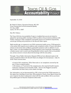 Texas OGAP letter to TCEQ director Mark Vickery