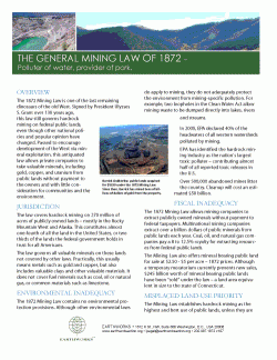 The General Mining Law of 1872
