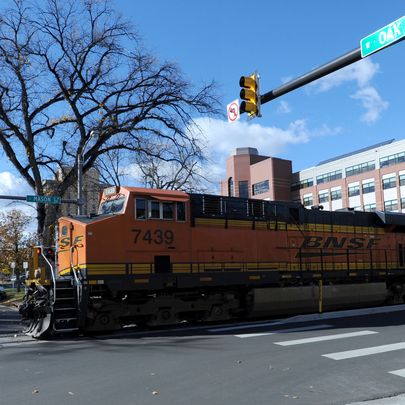 
A BNSF Railway train crosses Oak Street in downtown Fort Collins. Additional BNSF trains are expected to pass through the city each for the next six weeks.
