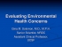 Evaluating Environmental Health Concerns
