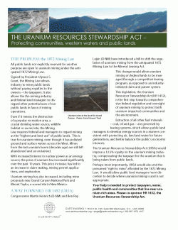 The Uranium Resources Stewardship Act