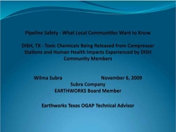Pipeline Safety - What Local Communities Want to Know
