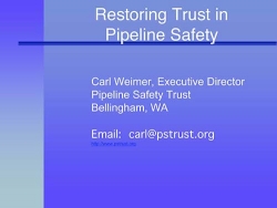 Restoring Public Trust in Pipeline Safety