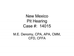 NM Pit Hearing Testimony-Denomy