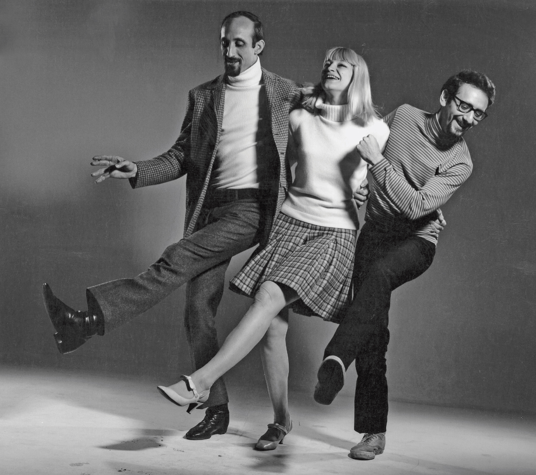 Peter, Paul and Mary pose for a shoot for  the Saturday Evening Post.